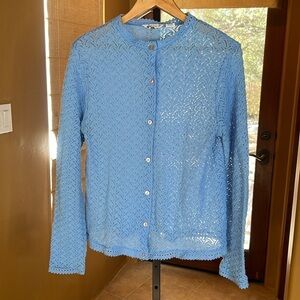 Vintage Kmart Blue Knit Cardigan Size 42 Size 14 Size Large